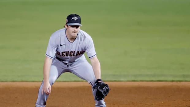 Cleveland Guardians first baseman prospect Kyle Manzardo.